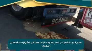 صدور قرار بالإفراج عن الأب بعد وفاة ابنه دهساً في الشرقية: ما تفاصيل القضية؟